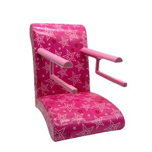 American Girl Doll Pink Stars Bistro Treat Seat Counter Mount High Chair FPF23